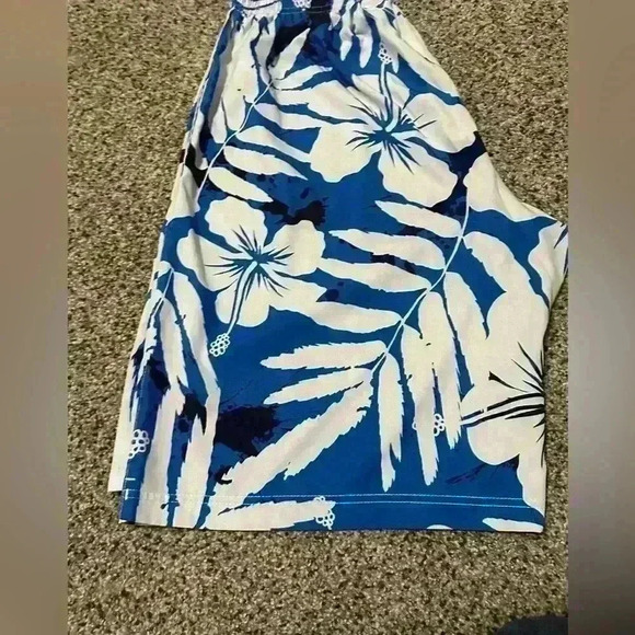 Blue White and Black Floral- Men’s XXL Workout shorts - Barbell Vodoo - Picture 2 of 2